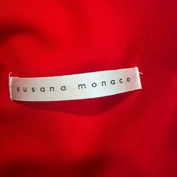 Susana Monaco Women’s Red Cut-Out Shoulder Dress, Size M - Long Sleeve - Picture 13 of 14